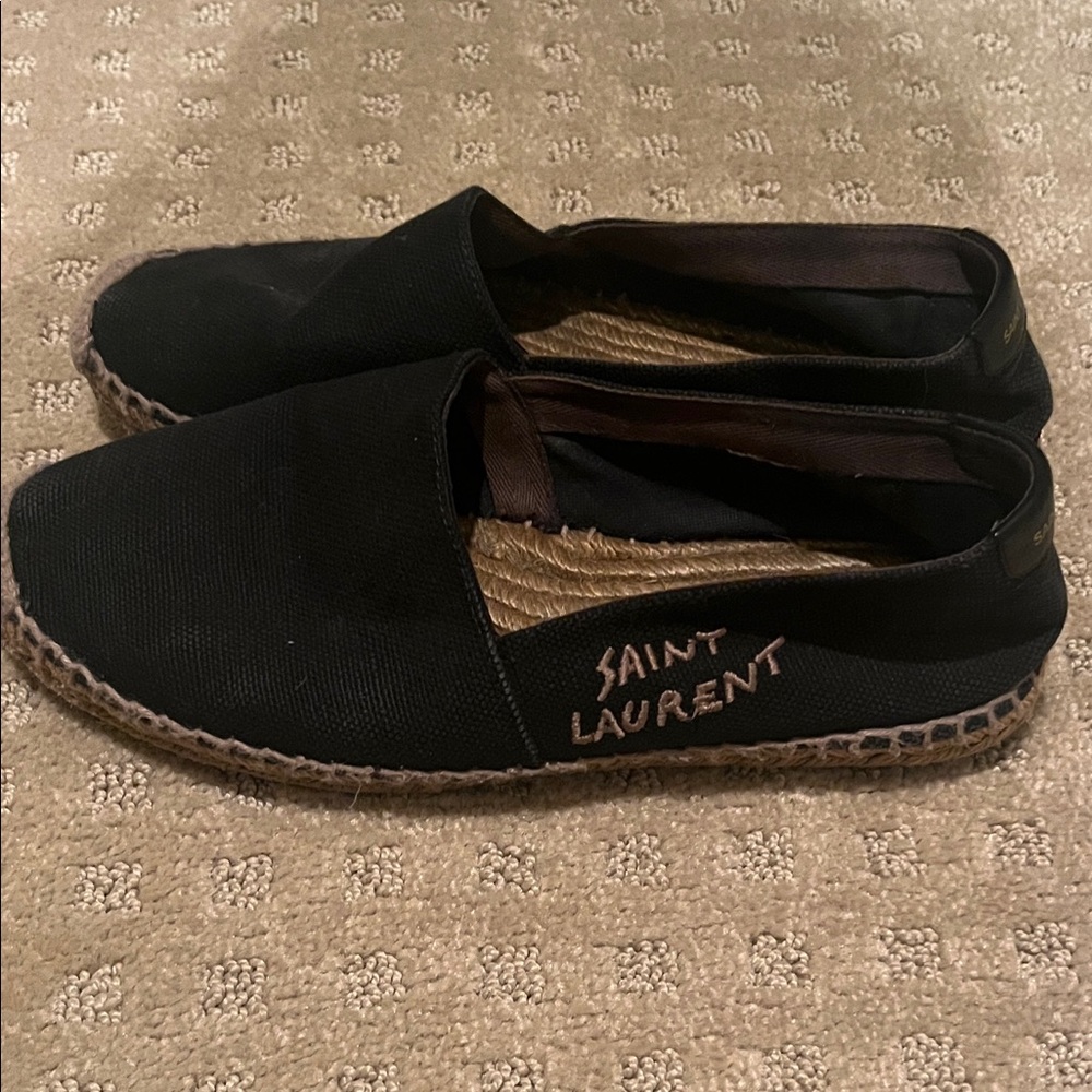 Saint Laurent Black Canvas Espadrilles